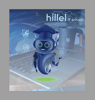 Hillel it-technical bot art bot design illustration logo robot ui ux web design