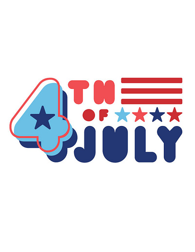 4th of July graphic design logo design