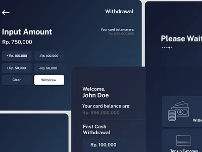 ATM Web Based UI Design atm finance ui ux design ui design uiux ux