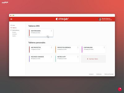 CTM Go! cards component drag drag n drop flow red ui design uiux ux ux design workflow