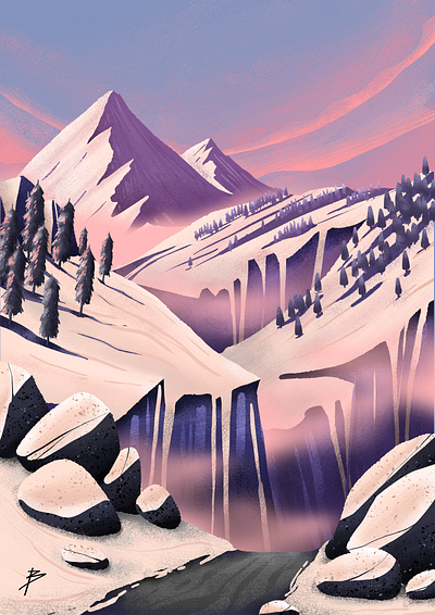 Ice Age background design graphic design illustration