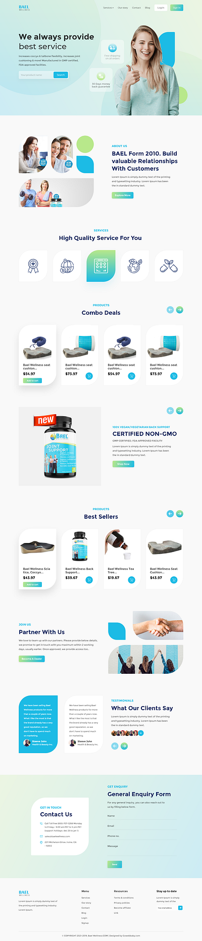 Health landing page branding design icon illustration logo typography ui ux vector web