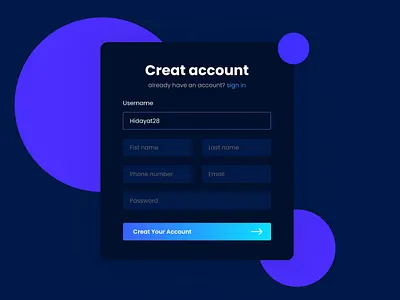 Sign up Page design ui uidesign web design