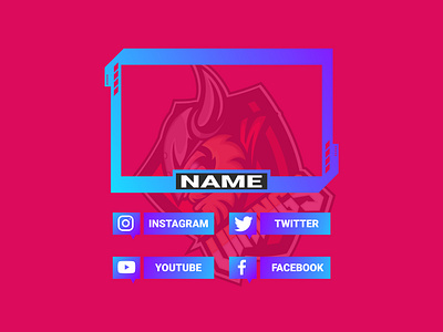 Twitch overlay and logo design. 3d alart animation brandimple logo branding design gaming banner gaming logo icon illustration logo motion graphics twitch twitch logo twitch overlay ui ux vector