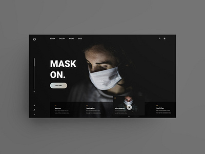 MASK ON ! 3d branding corona design flat logo mask minimal pandemic ui ux web