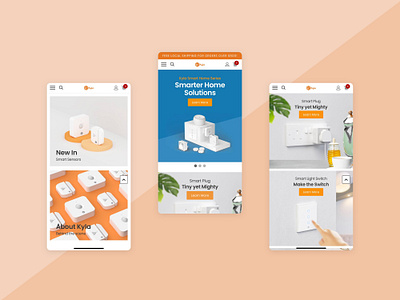 Smart Home Mobile Website Home Page UI Design branding design graphic design ui ux