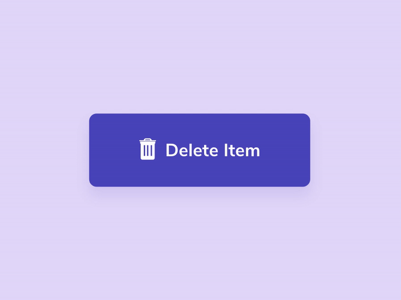 Delete Item interaction animation design