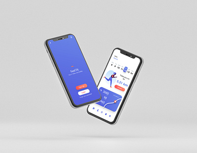 Fitness App UI Design animation branding clean design fitness app graphic design illustration logo ui ui design vector