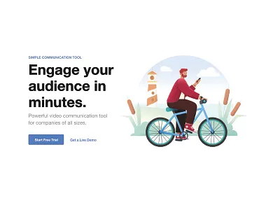 Hero Banner design adobe xd banner cycling graphic design hero banner saas tools video streaming xd