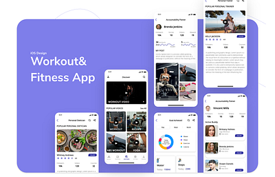 Fitness Workout App app design typography ux