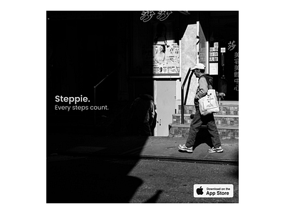 Steppie Poster #2 apps design figma graphic design illustration uidesign