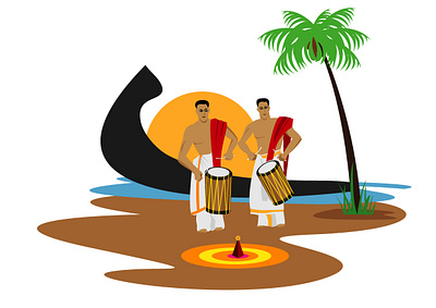 ONAM design illustration vector