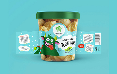 Packaging of monster cookies for kids brand branding character cookies cute design funny graphic design illustration label mascot monster package package design packaging packaging design