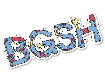 Big South Meat & Bones Sticker branding design illustration malmö reizōko sweden