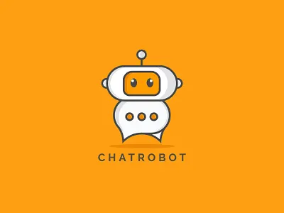 Chat robot logo design best logo best short branding chat logo creative logo graphic design illustration logo logo design minimal minimalist logo modern modern logo robot logo simple