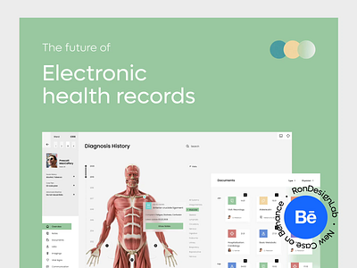 EHR - Electronic Health Record System Behance Case behance clinic ehr emr health app health care health care healthcare hospital medecine medical app medicine patient patient app phr public health rondesign web