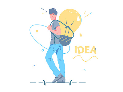 Guy and idea sign