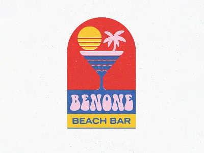 Benone Beach Bar bar beach branding cocktail illustration lettering logo logotype sea seaside texture type typography