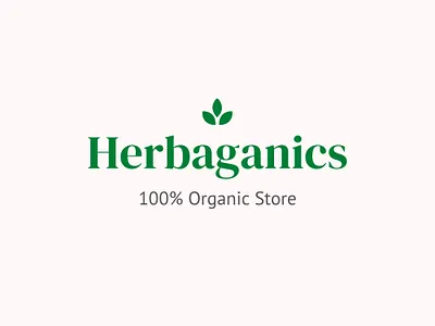 Herbaganics - Organic store logo branding design logo