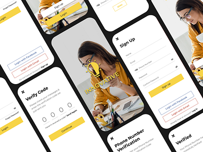 Innovative App Login And Signup Screens forgot password login login form login signup register sign in sign up signup signup login signup screen verification