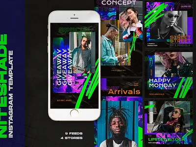 Niteshades Instagram Templates business clothing design fashion instagram marketing