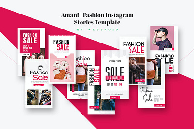 Amani | Fashion Instagram Stories Template By Websroad brand discount facebook fashion feed instagram media mobile news product promotion sales social story template