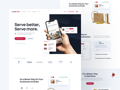 Landing Page: Sayl Resto clean design food food landing page landin landing landing page landing page design landing page ui modern order ordering pizza restaurant landing page ui