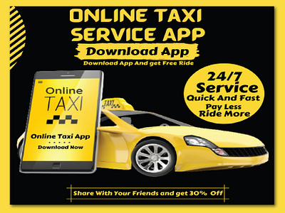 Online Taxi Service App Post adobe illustartor adobe photoshop graphic design