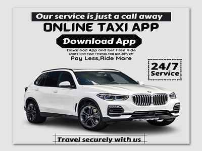 Online Taxi Adevertisement Post adobe illustartor adobe photoshop graphic design