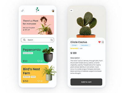 Plants App app clean clean ui dailyui design mobile plants plantsapp uiux website