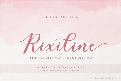 New Font Rixiline Script !! calligraphy design font illustration script typography