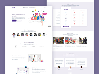 Landing page bootstrap branding clean design illustration landing page modern startup ui