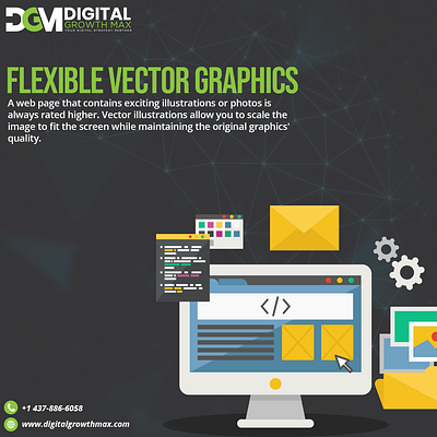 Flexible vector graphics content marketing digital marketing email marketing facebook marketing social media web design