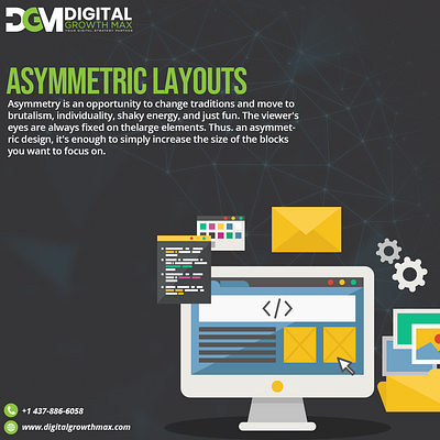 Asymmetric layouts content marketing digital marketing email marketing internet marketing social media