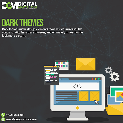 Dark themes content marketing digital marketing email marketing internet marketing social media web design