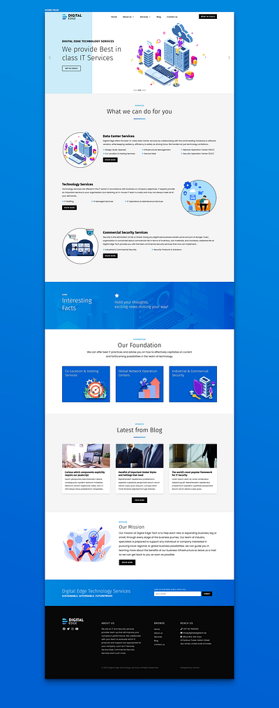 Digital Edge Website Preview minimalistic website website design wordpress