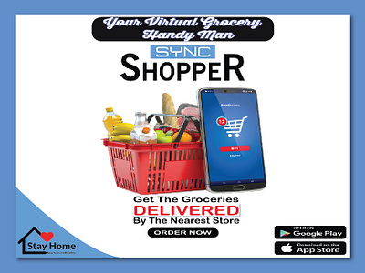 Sync Shopper Advertisement Post adobe illustartor adobe photoshop graphic design