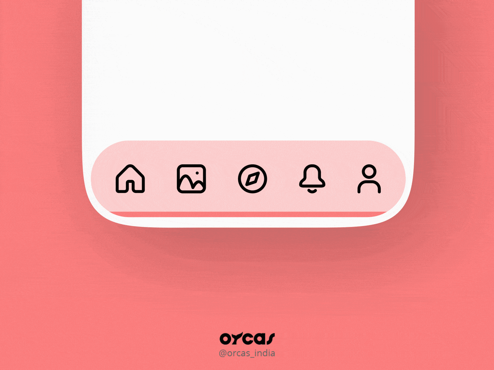 🔴🔵 Tab bar | micro-interaction animated gif animation gif illustration orcas india tab bar tab bar micro interaction ui ui ux uidesign uiux uxdesign