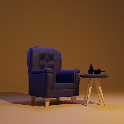 Furniture set 3d 3d render blender furniture minimal render rendering