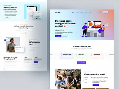 Van-dur Homepage Design 2021 3d animation branding design dribbble graphic design homepage homepage design illustration landing page logo motion graphics turjadesign webdesign website