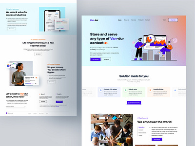 Van-dur Homepage Design 2021 3d animation branding design dribbble graphic design homepage homepage design illustration landing page logo motion graphics turjadesign webdesign website
