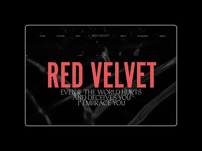 Red Velvet — K-Pop Band Website. Main animation design minimal photoshop ui ux web