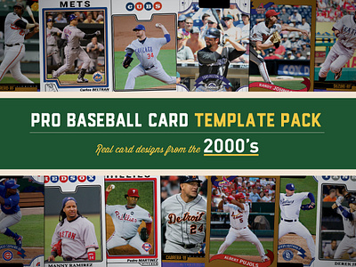 2000's Pro Baseball Card Templates