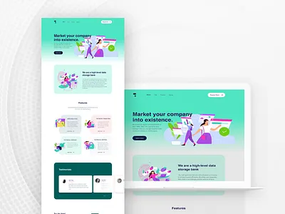 Marketing Agency Landing Page app branding design icon illustration typography ui ux vector