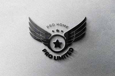 Pro Limited Logo golden logo home logo house logo logo wing logo