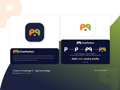 Pixel Perfect App Icon 2021 app appicon application dailyui dailyuichallenge design landing page landing page design new design ui uidesign uiux