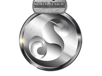 Grey “S” w/ steel plate branding design illustration just for fun typography vector