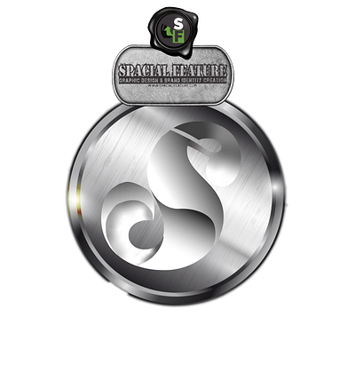 Grey “S” w/ steel plate branding design illustration just for fun typography vector