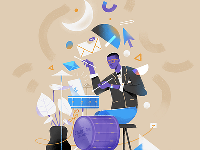 Impro. art direction drawing freelance illustration improvisation jazz print vector