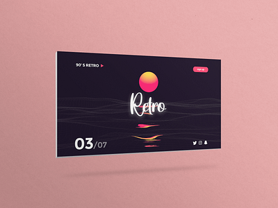 Retro Website Concept app branding design icon illustration logo typography ui ux vector